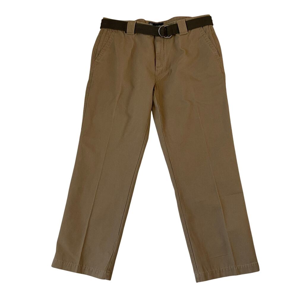 Weatherproof Mens Utility Chino The Utility Chino Pants 38x30 Camel Belted NWT